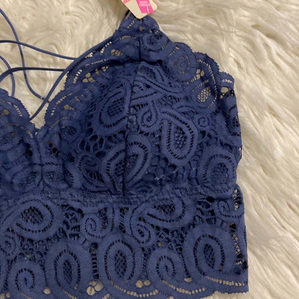 PINK size M brand new with tag color bluish/ grayish removable padding - Picture 9 of 12